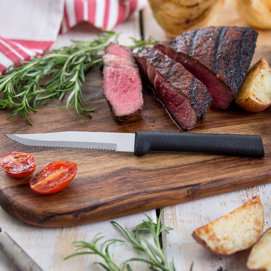 Serrated Steak - Black Handle