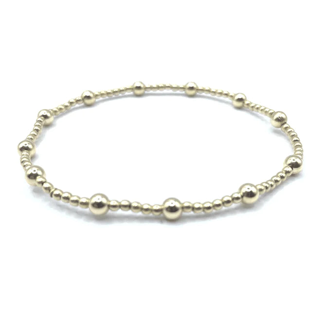 EG 2mm GF Karma/ twelve 4mm beads bracelet