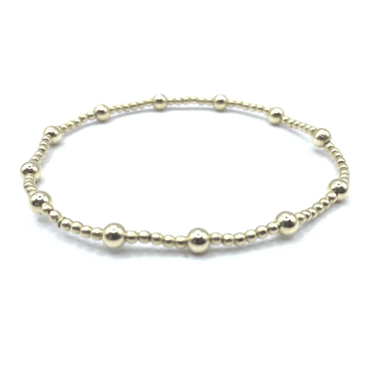 EG 2mm GF Karma/ twelve 4mm beads bracelet