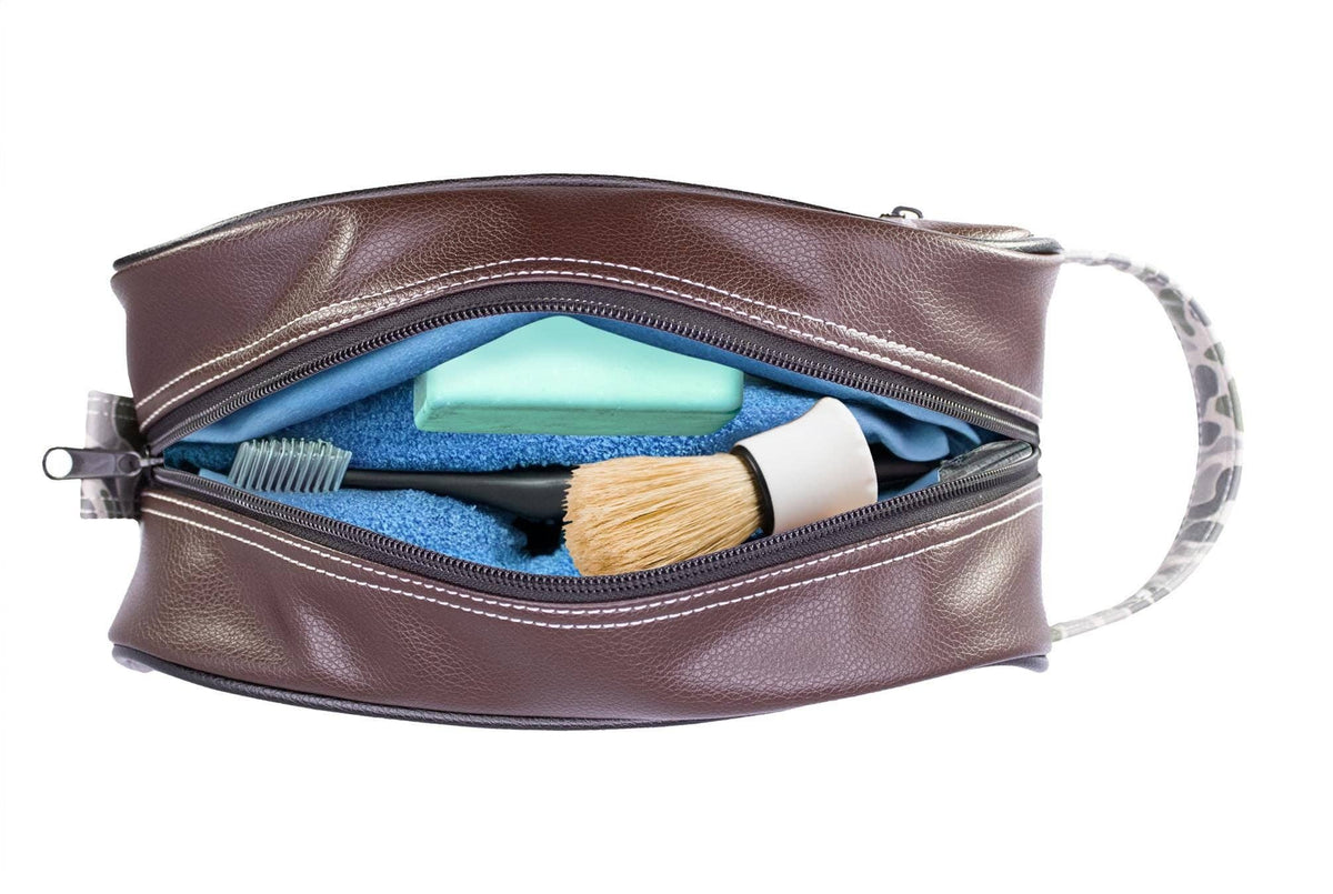 Buck Brown Pebble Old School Camo Men's Toiletry Dopp BagZep-Pro