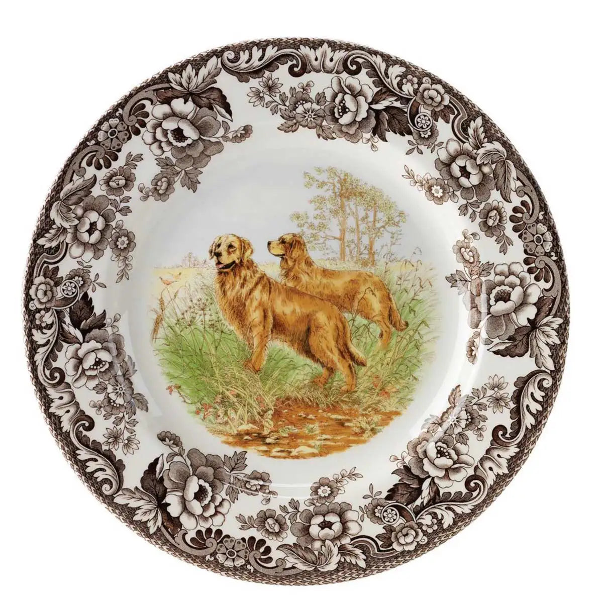 Spode Golden Retriever dinner