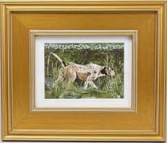 AWA Olive on the Hunt 5x7 Gold Plein Frame 3"