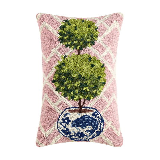 Pink Ball Topiary Hook Pillow